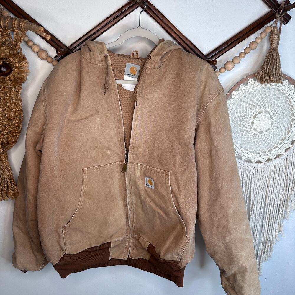 Vintage Carhartt Made In USA Tan Canvas Jacket